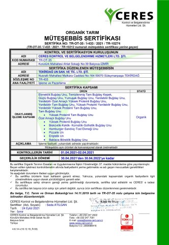 CERTIFICATS BIOLOGIQUES TR 2021 r1